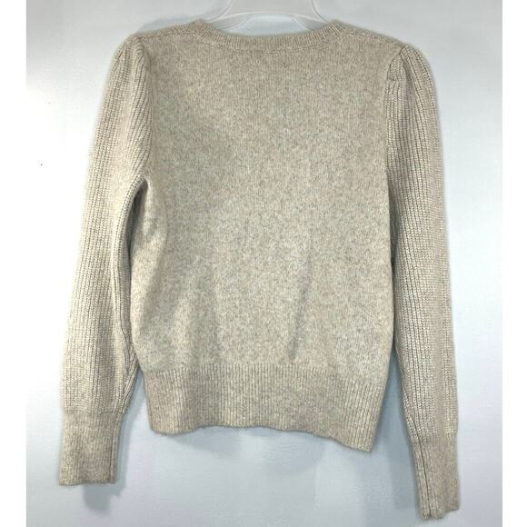 FRYE And CO Women Chunky Knit Sweater Long Sleeve Gray Sz M V Neck Pullover Boho - Picture 2 of 10